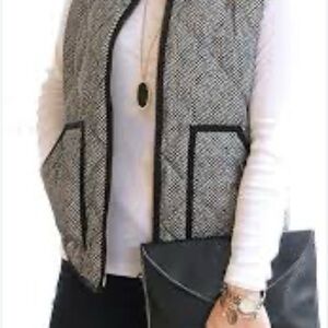 Women's Gray Quilted Vest